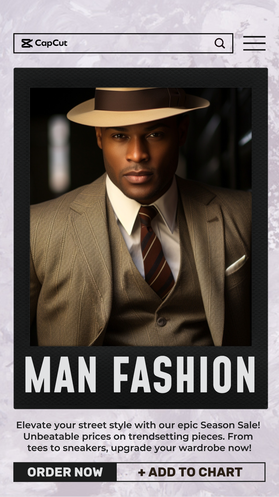 Saison de collection de mode homme