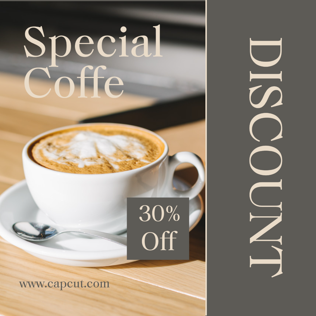 Food and Beverages Marketing Poster Coffee Promotion Instagram Post Minimalist