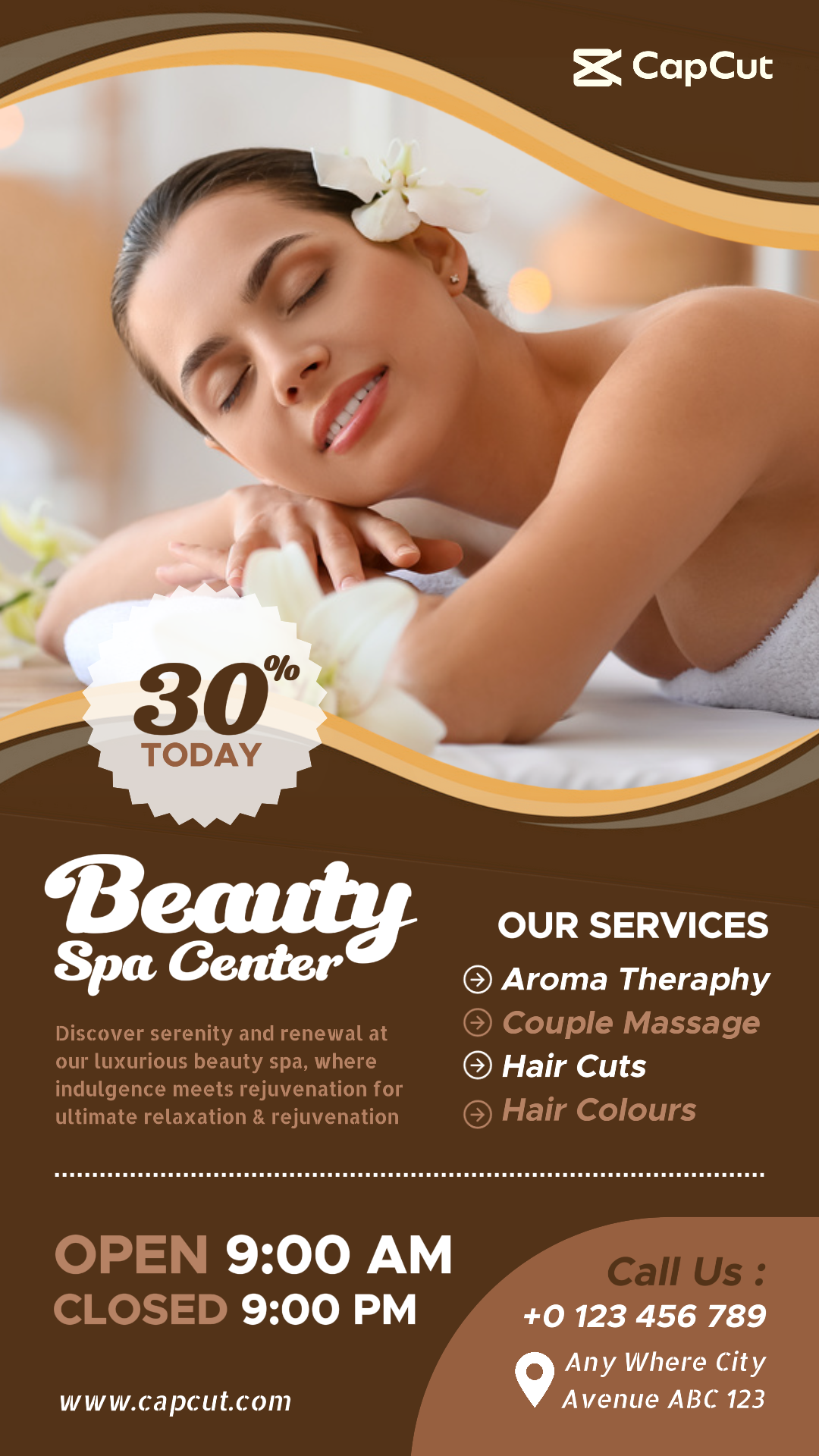 Réduction sur les soins de beauté Instagram Story Beauty Spa Center