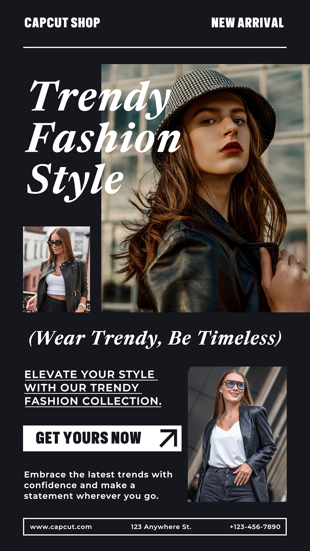 Clothing and Shoes Marketing Poster Trendy Fashion TikTok Post Delicate Style