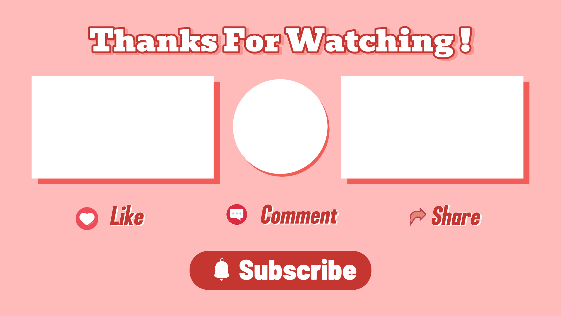 Nicht-Marketing Rosa Minimalistischer YouTube-Endbildschirm