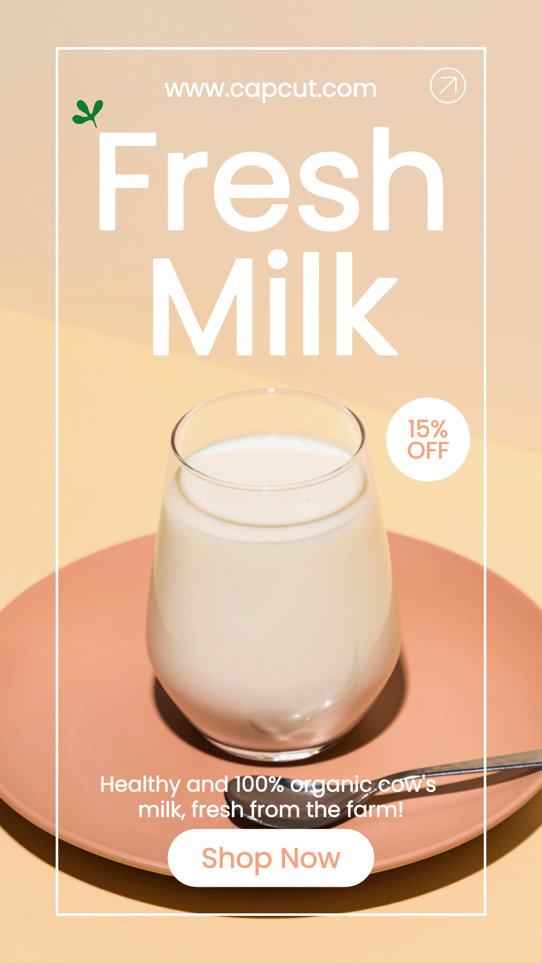 Food and Beverage - Marketing Poster Instagram Post Milk Minimalist