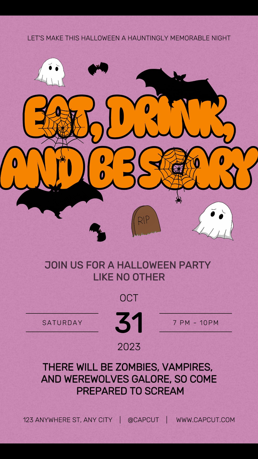 Postingan Undangan Pesta Halloween Tiktok