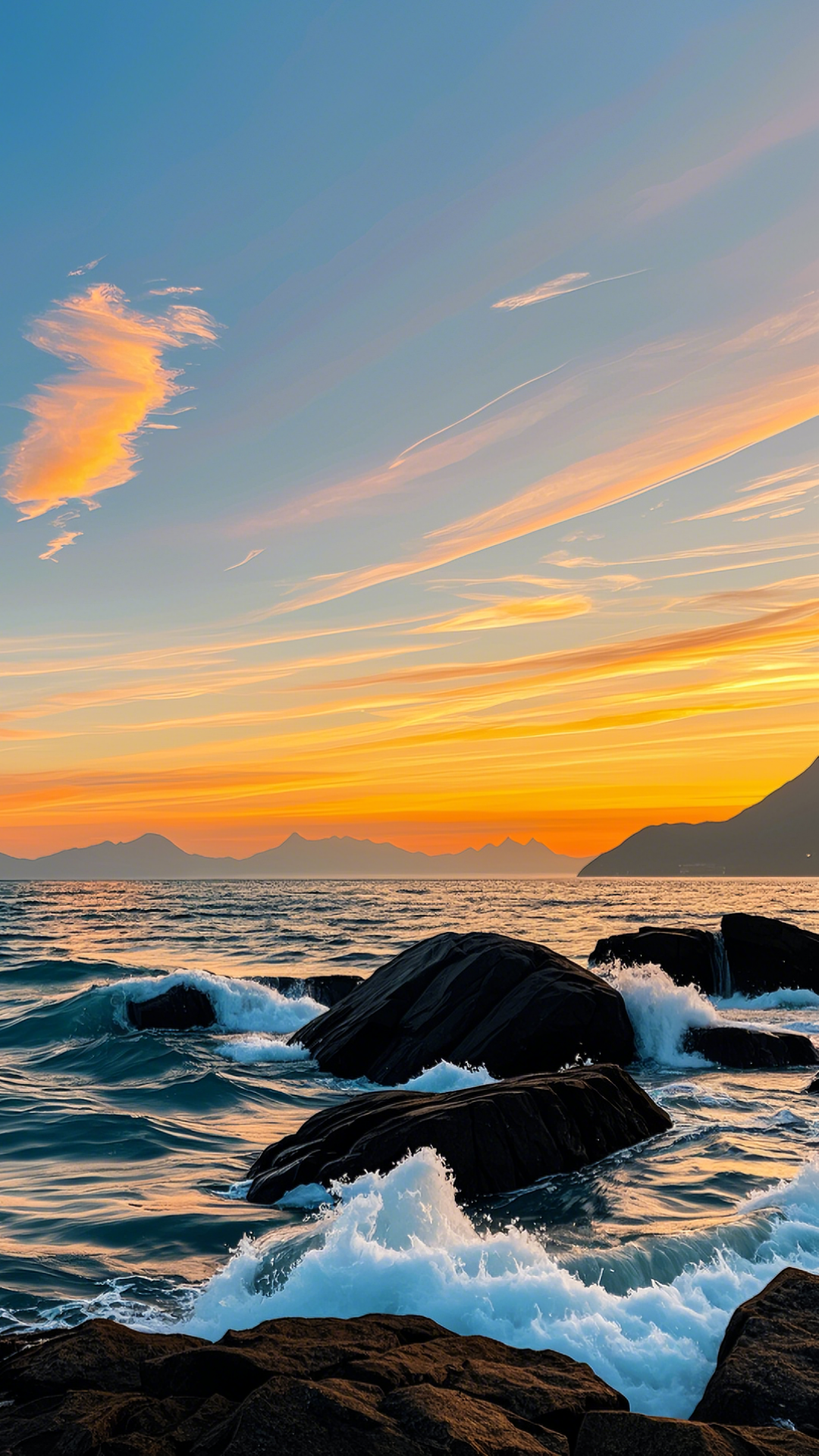 Wallpaper Creative Poster Sea And Mountain View