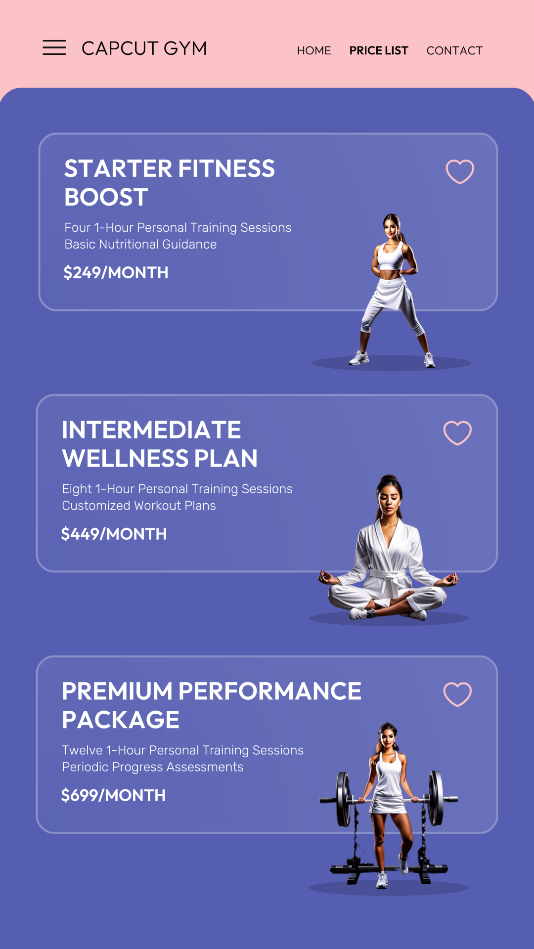 Fitness Gym Pricelist Instagram Story