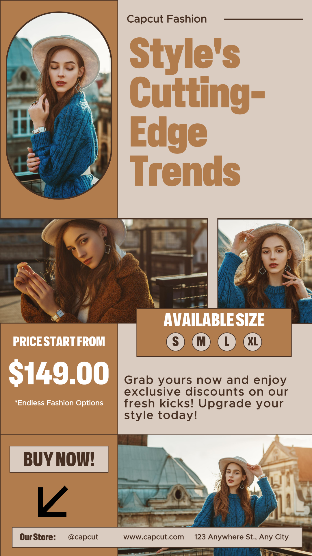 Tono sobre tono Estilo Promoción de moda Historia de Instagram