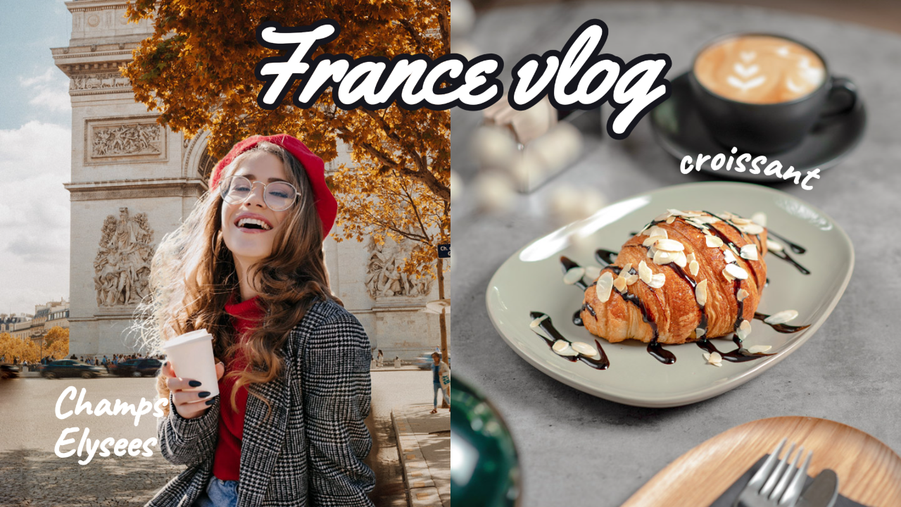 Cute Style Travel Vlog Youtube Thumbnail