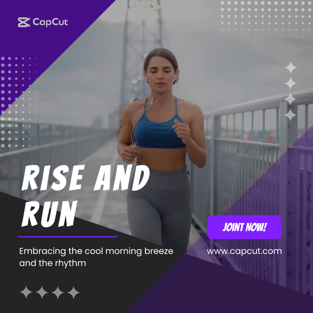 Sport und Match Running instagram Post Lila