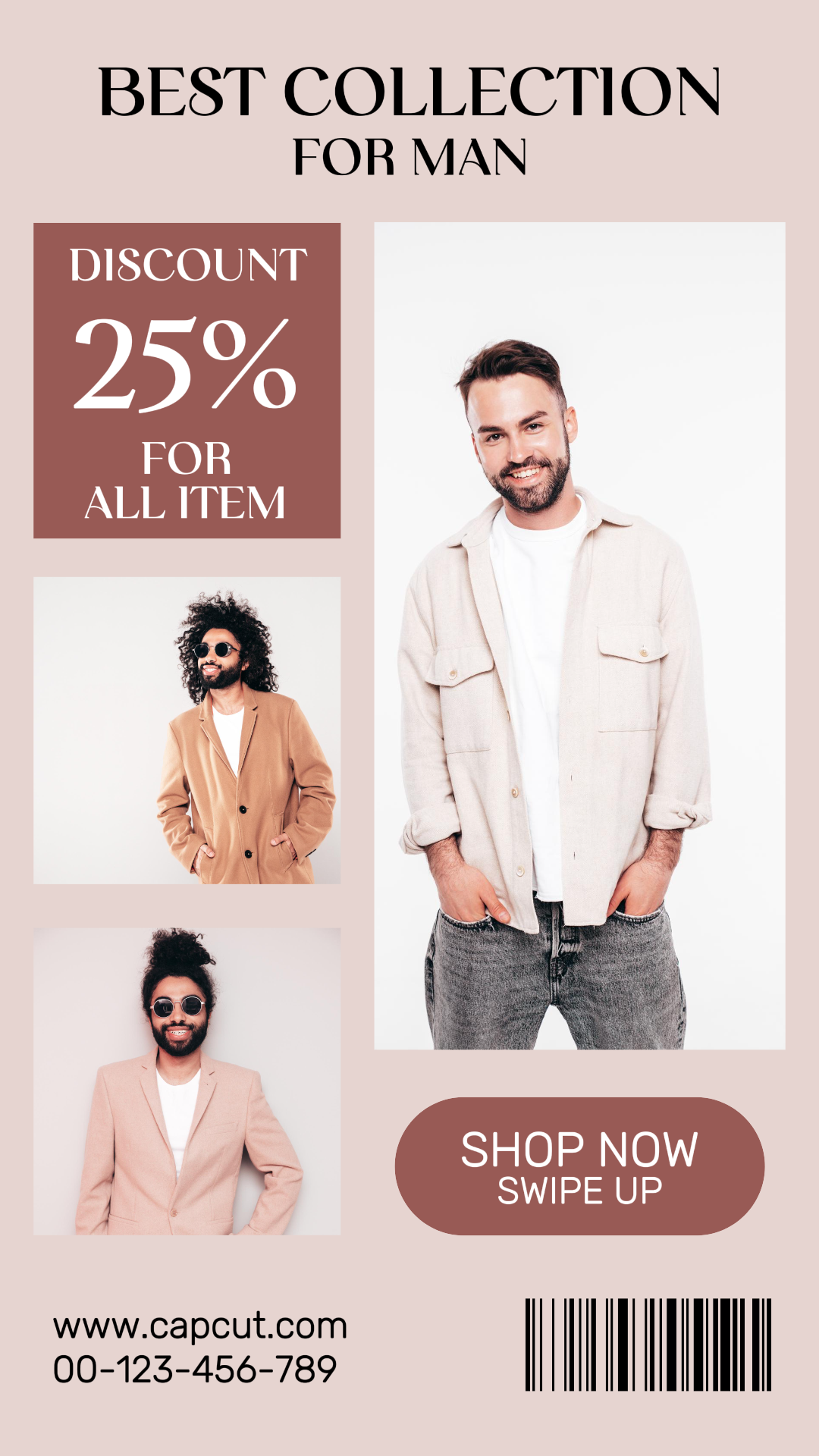 minimalist collage marketing poster jewelry instagram story simply theme