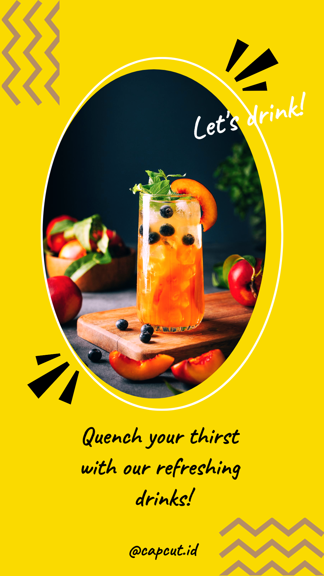 Tiktok thumbnail food and beverage vlog fresh drink