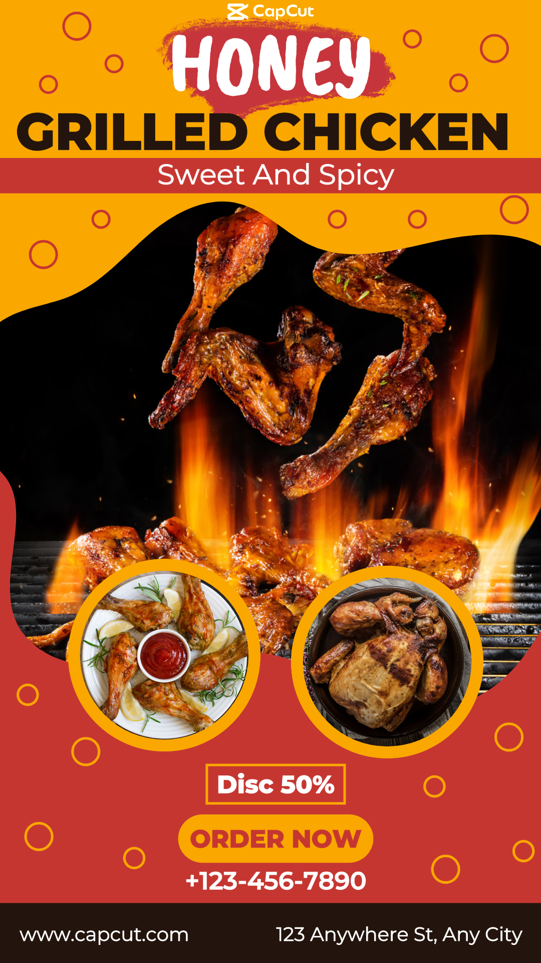 Honey Grilled Chicken Promotion Instagram Story