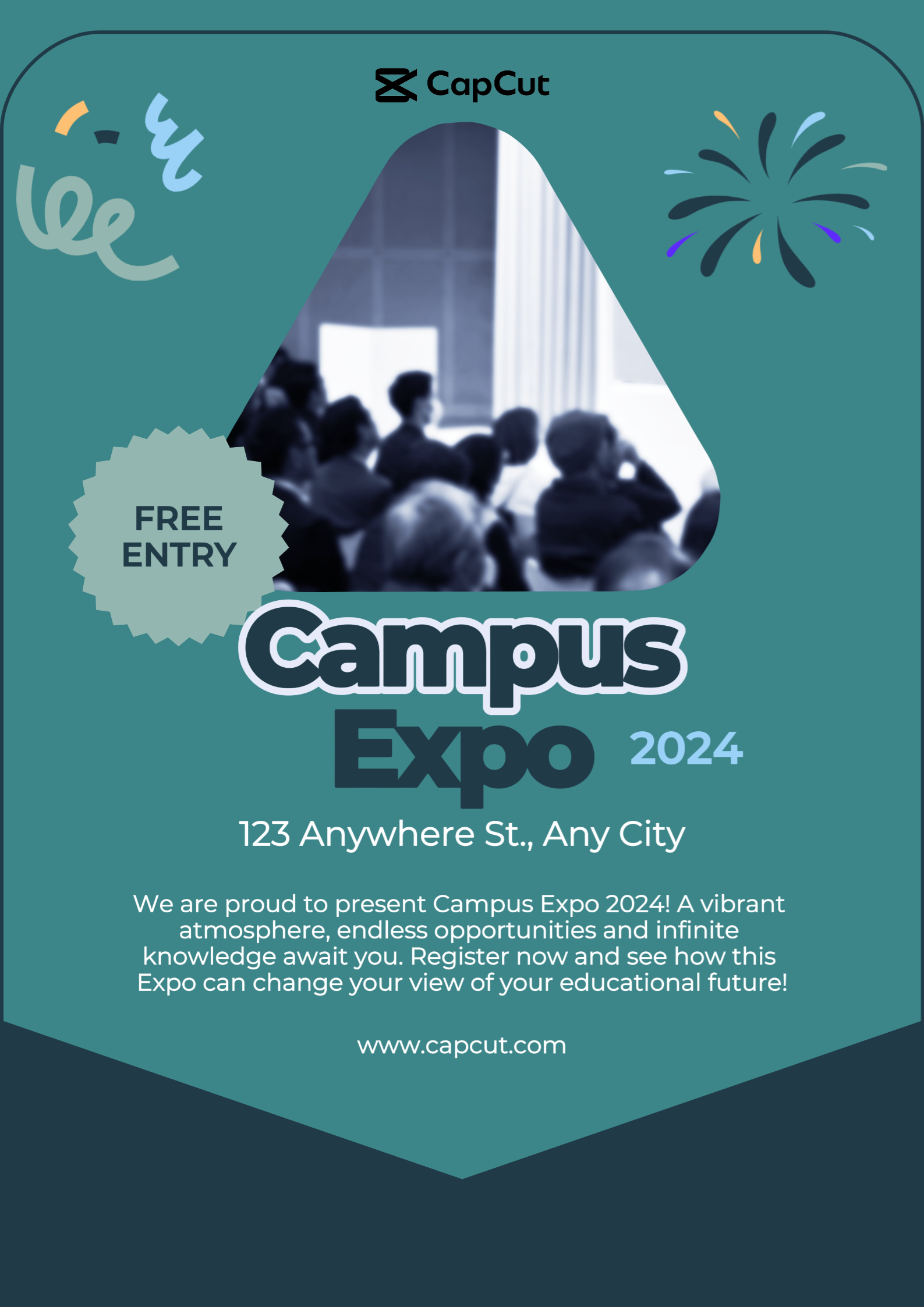Poster Kampus Expo Modern Hijau