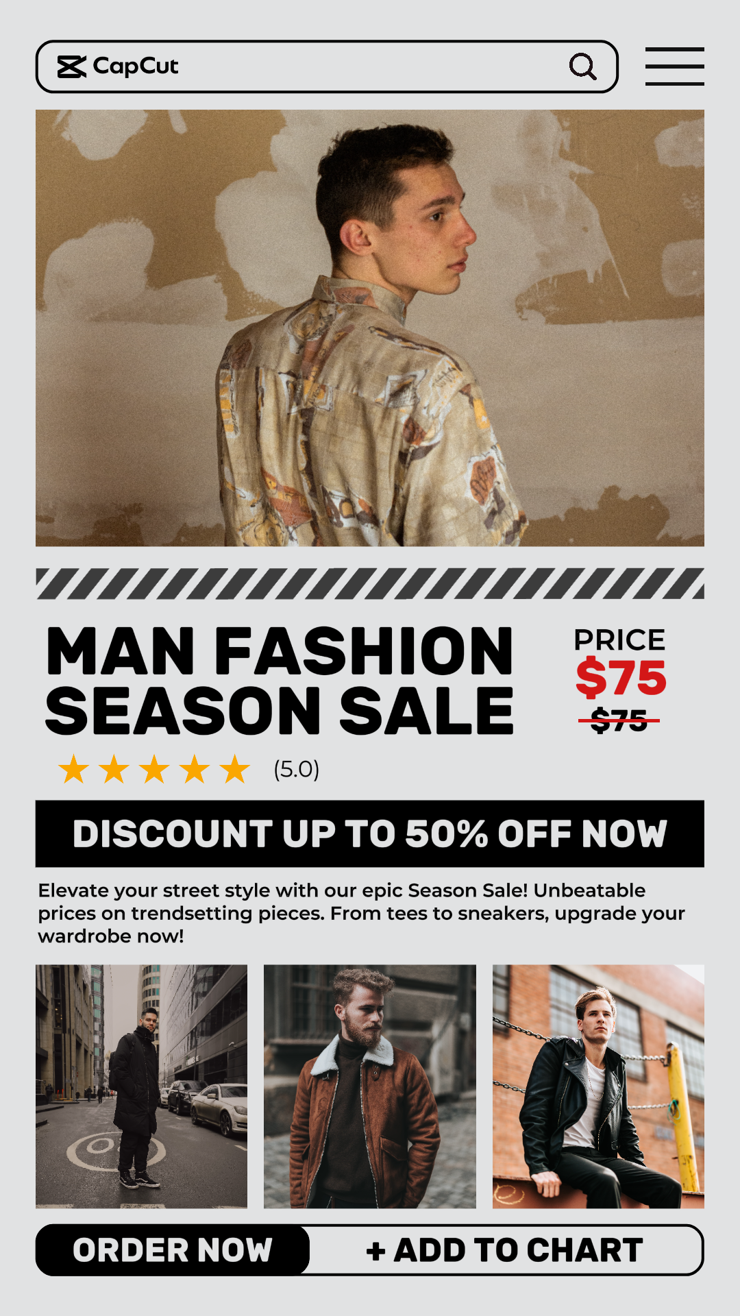 Man Fashion Collection Season Sale 4 Imagem de vários produtos