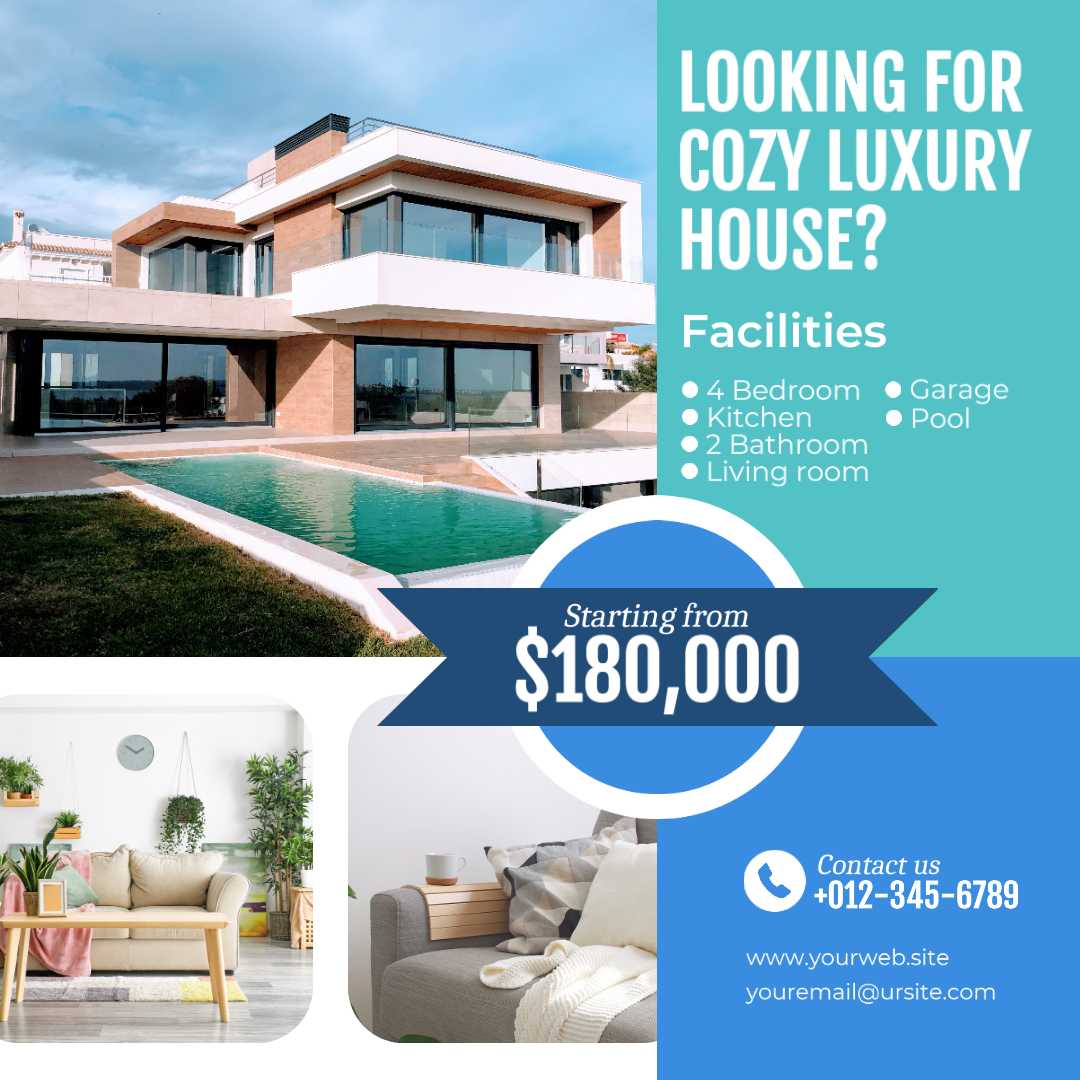 Promoción de propiedades inmobiliarias publicación de instagram