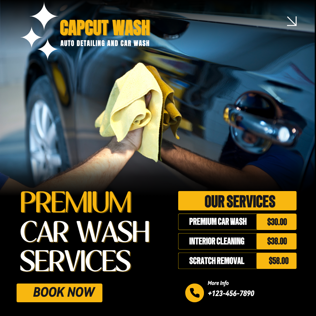 Car Wash Instagram post black