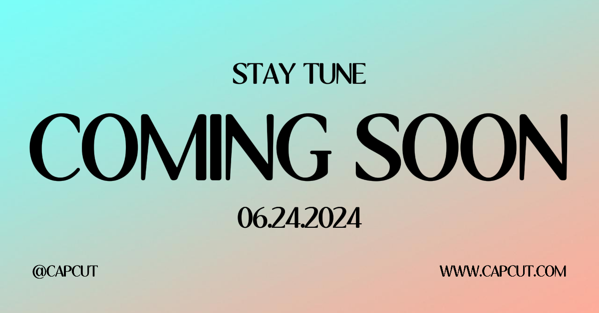 Anuncios de Facebook Próximamente Gradiente Cartel De Marketing Minimalista