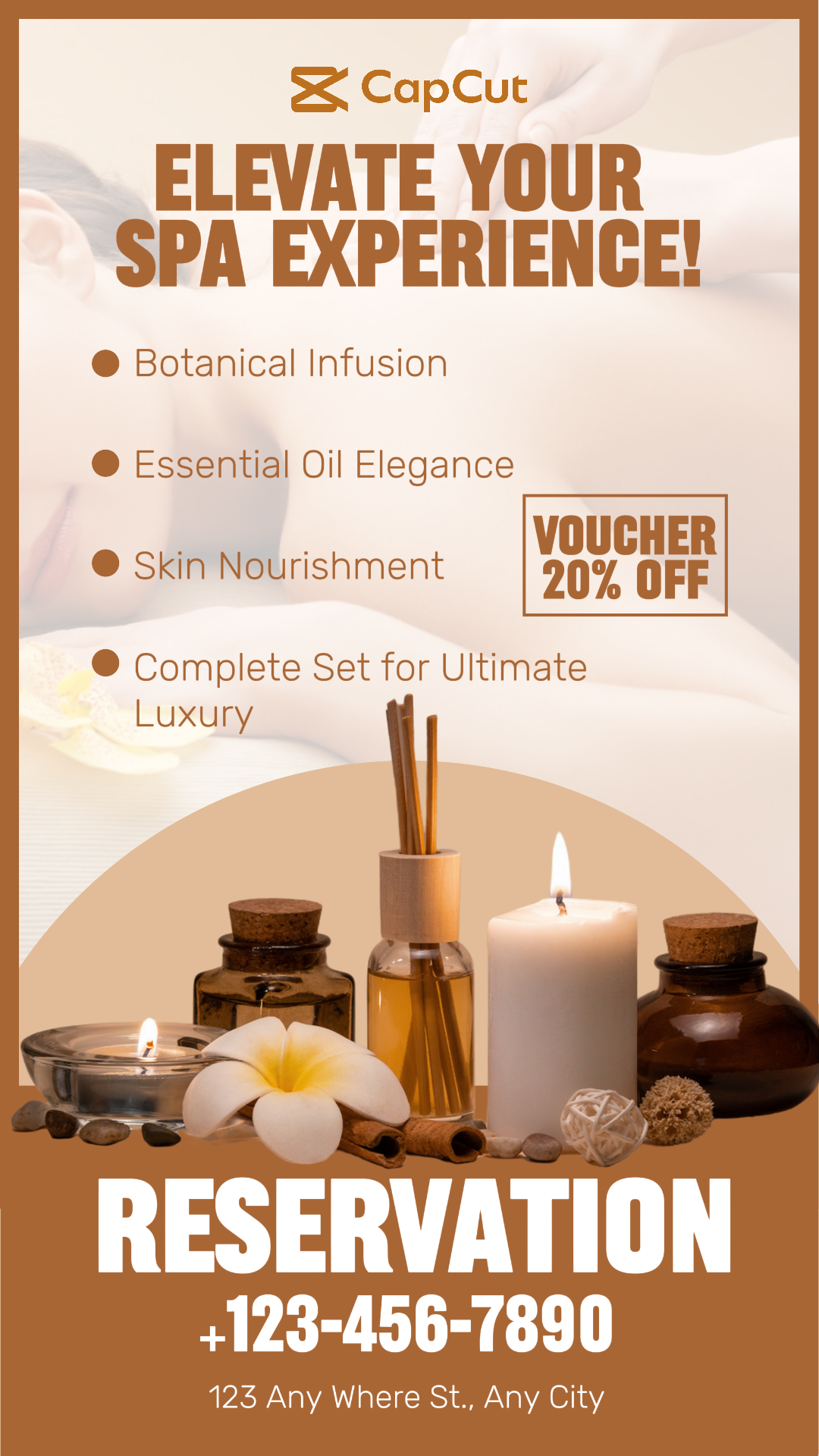 Promotion de spa de soins personnels Instagram Story Brown 