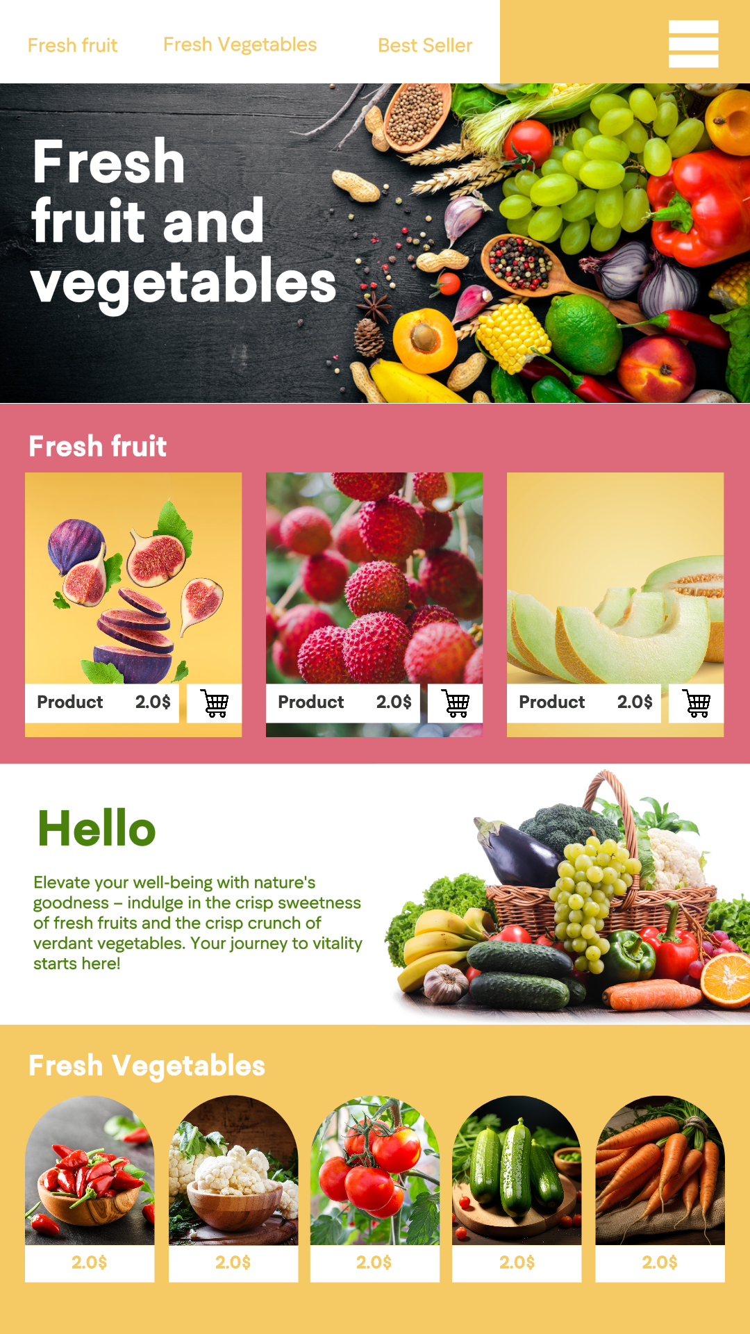 Design minimalista de frutas e legumes para Instagram Stories