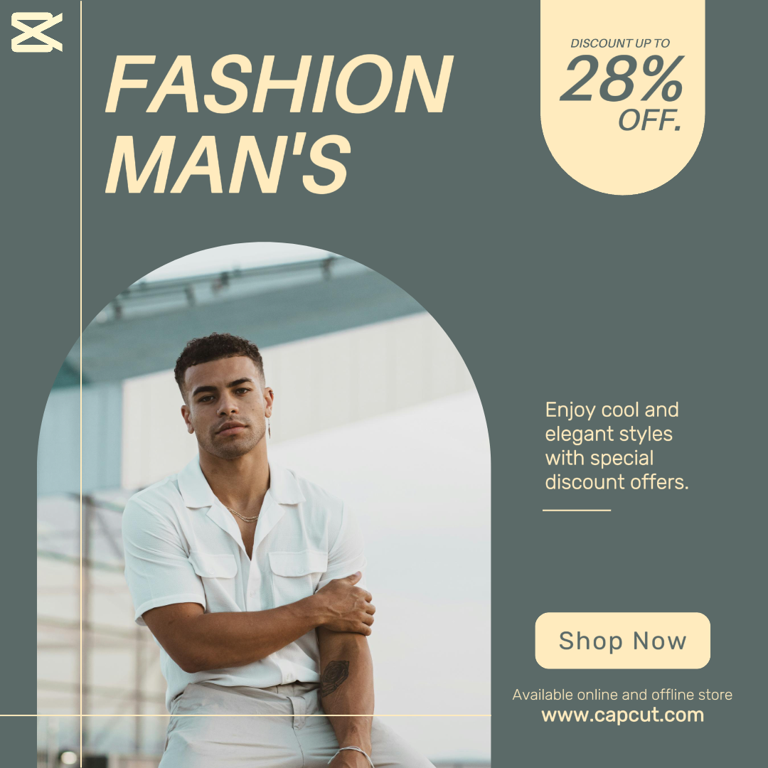 Como jogar Fashion Man 's Instagram Post Green Theme