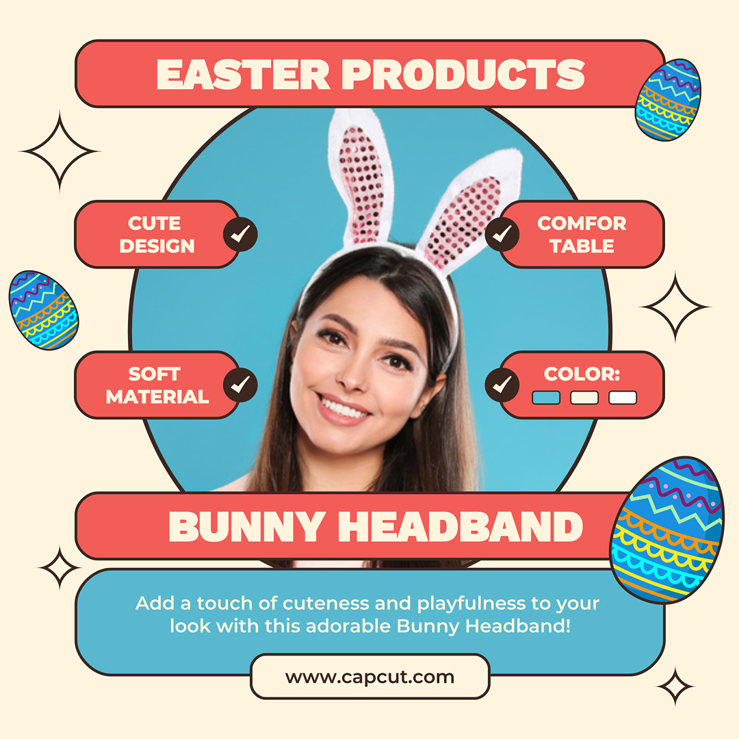 Easter Day E-Commerce Brand Callout Bunny headband