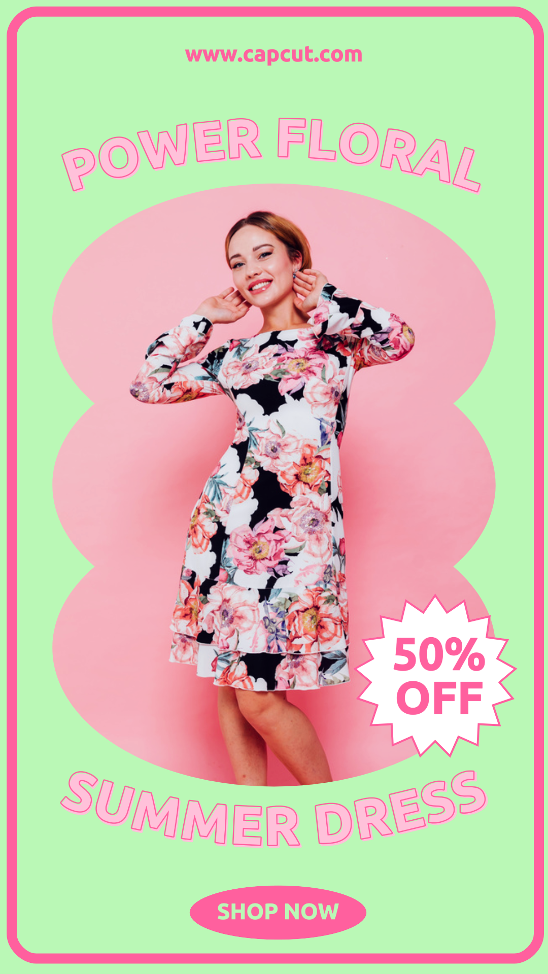 Clothing and shoes Marketing Poster Instagram Story Summer Dress Sale