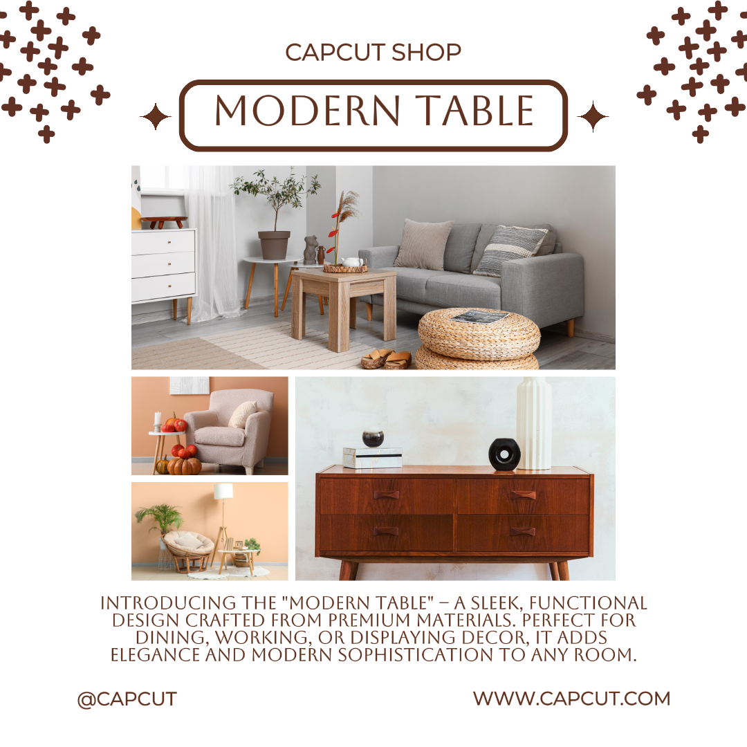 Minimalist Collage - Product Detail - Instagram Post - Household - Modern Table Collection