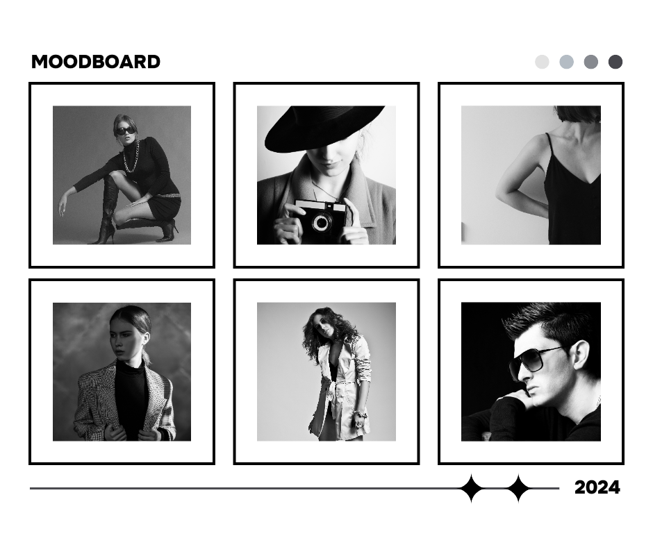 Collage minimaliste - Affiche marketing Moodboard de mode Publication Facebook