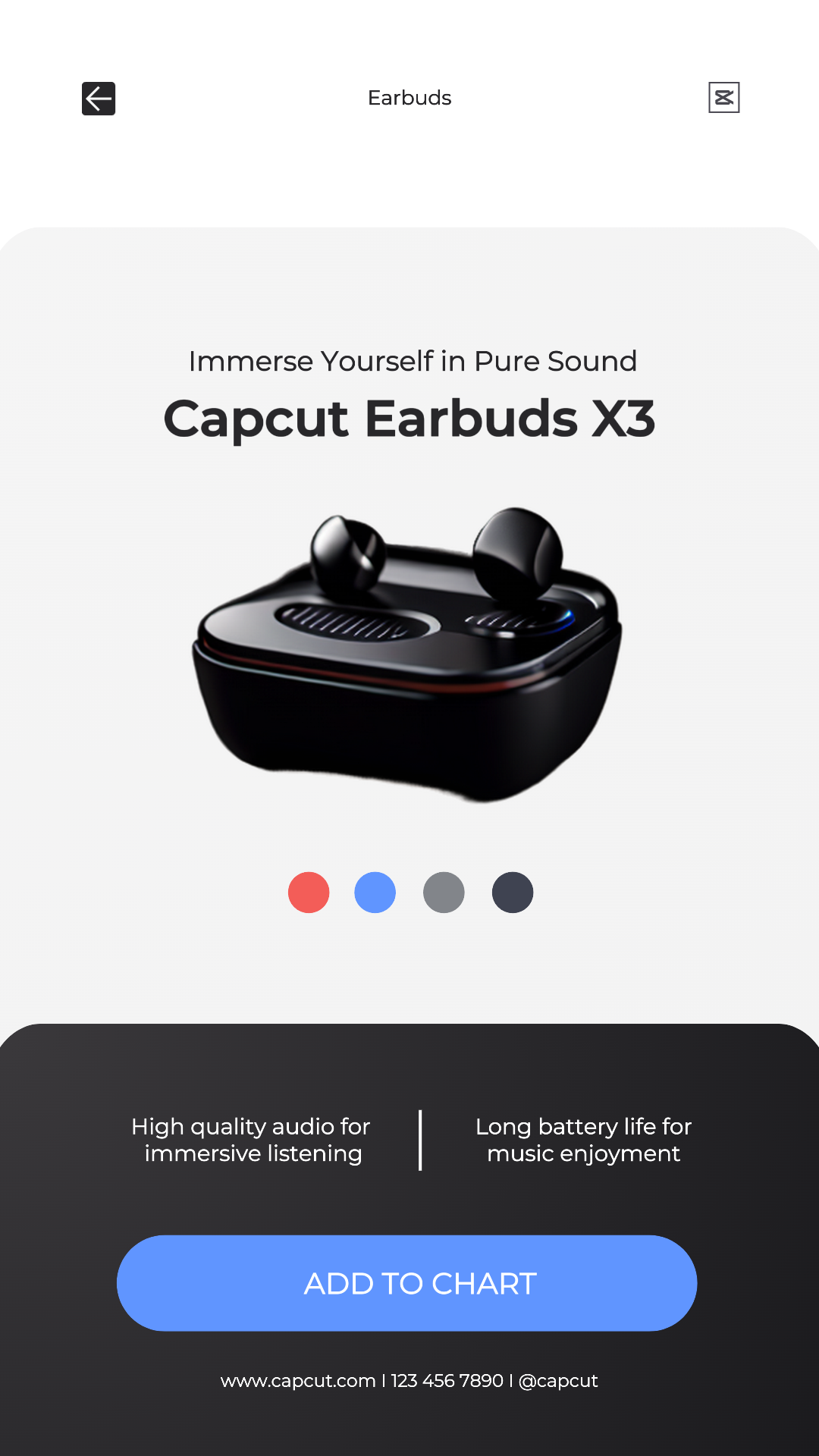 Electronic Earbuds Promotion Instagram Story