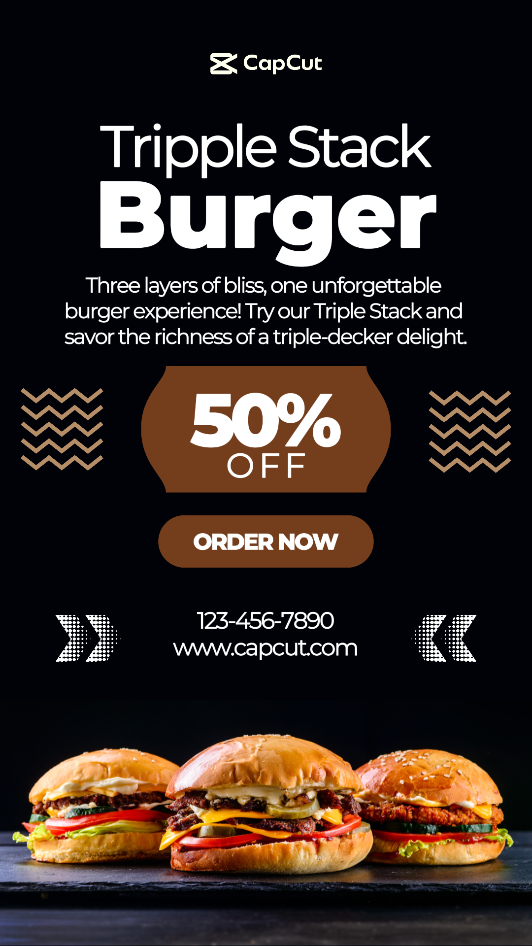 Food & Beverage Stack Burger Instagram Story