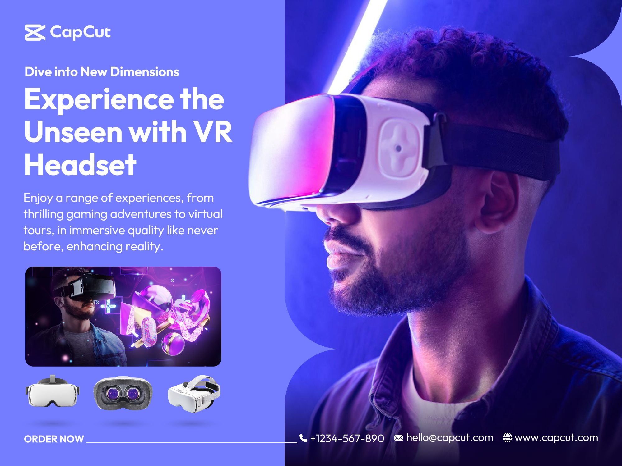 Pantalla de auriculares de realidad virtual electrónica