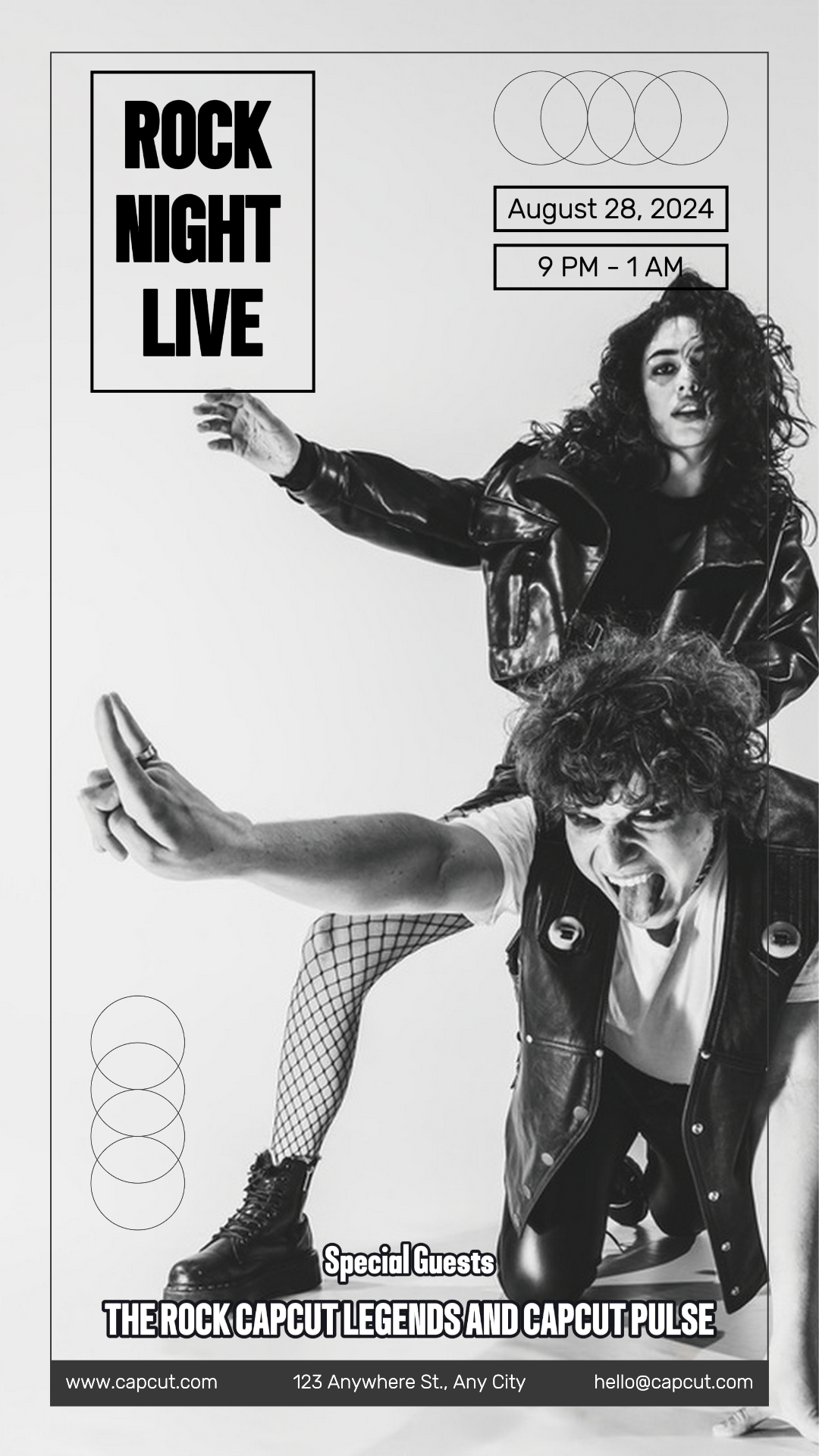 Entertainment - Live music TikTok Gradient Black and White fantasy style