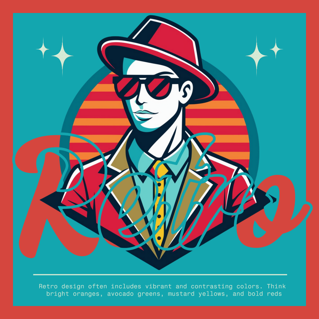 Cartel creativo de collage minimalista Estilo retro Instagram Verde Naranja