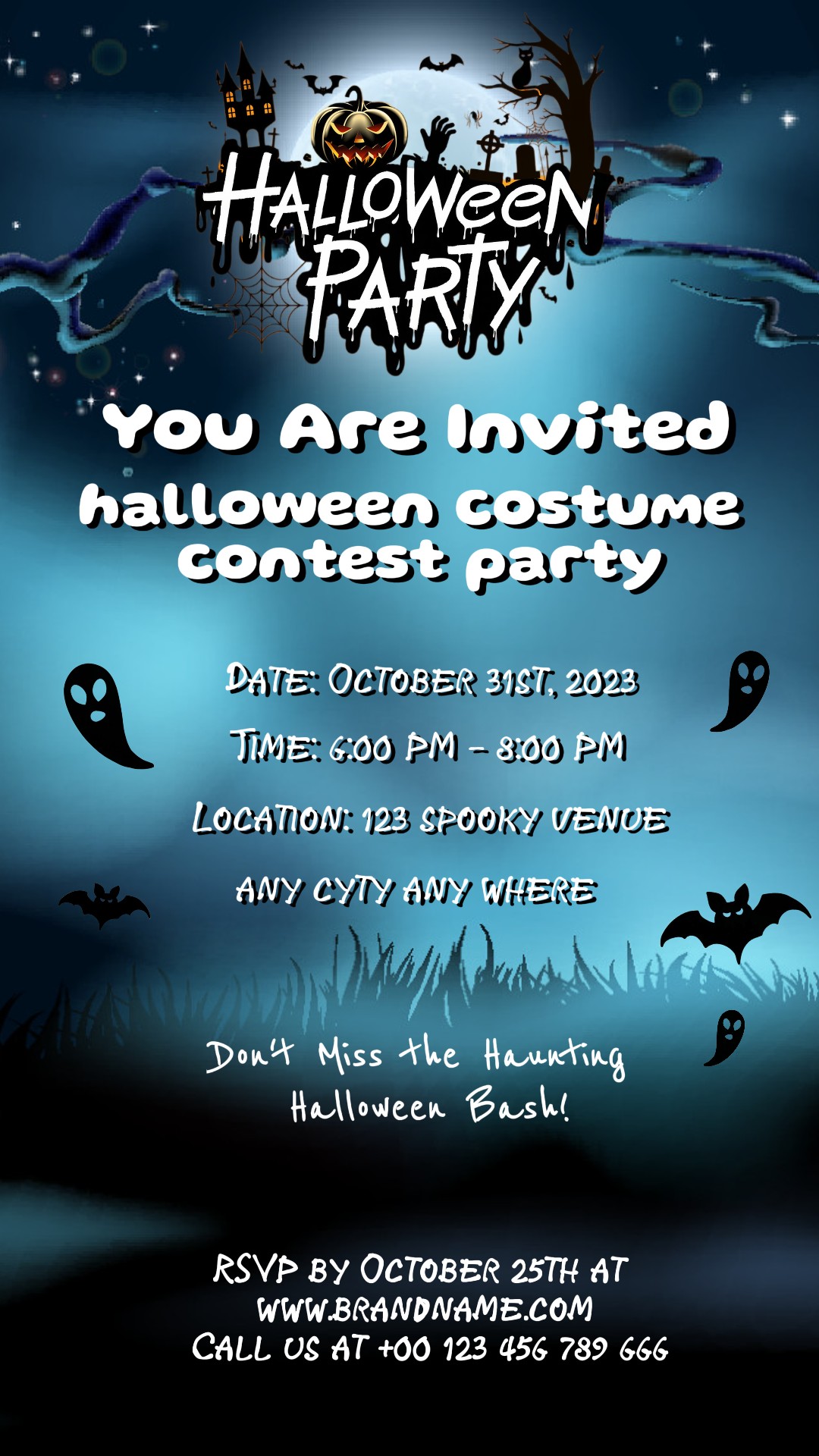 Halloween Kostüm Wettbewerb Party Instagram Geschichte