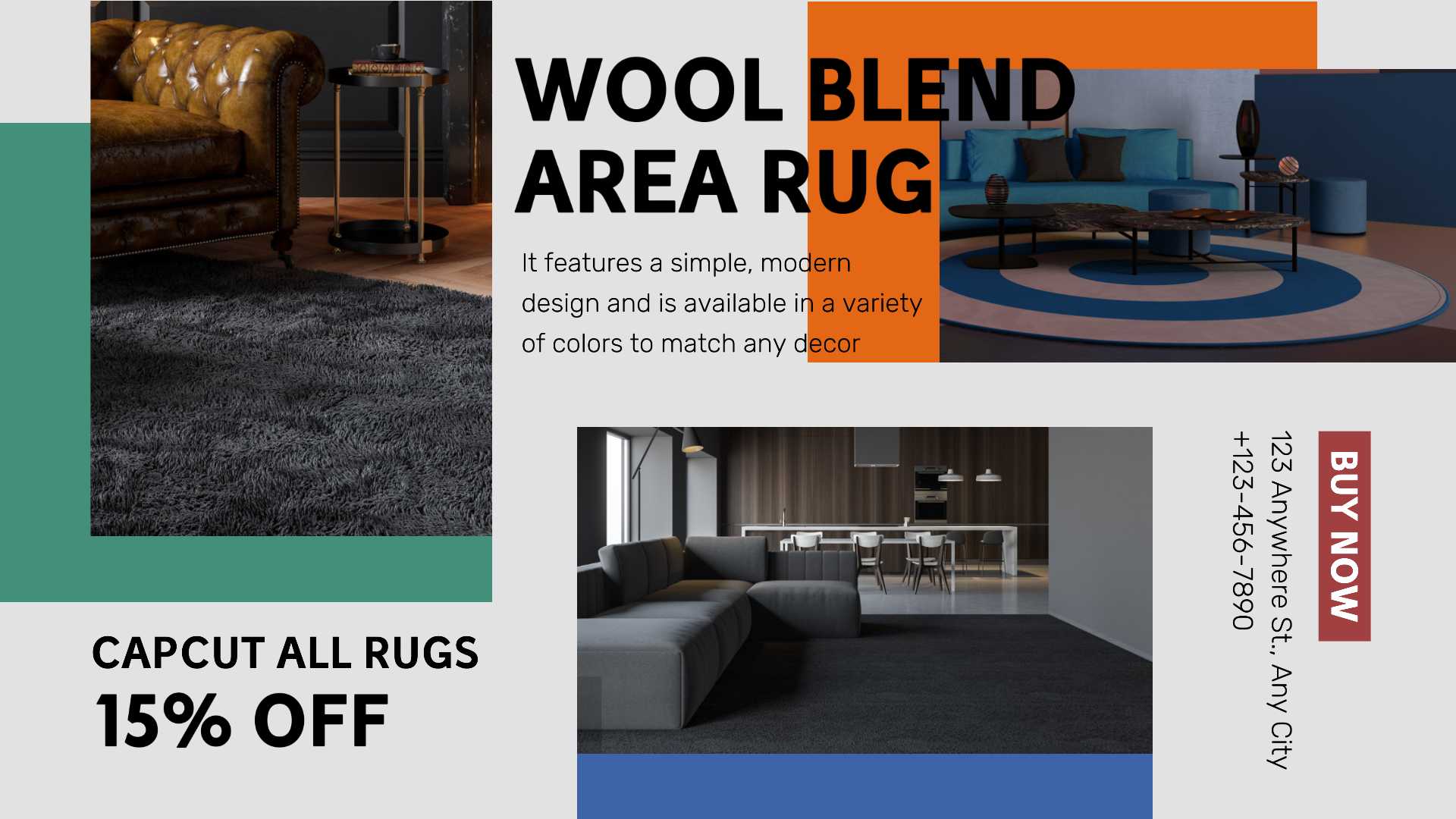   Casa e área RUG Desconto Minimalista