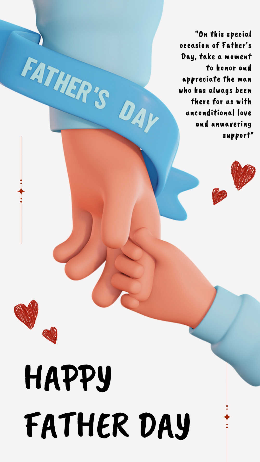 Pôster criativo do dia dos pais Cartão de felicitações Tamanho do TikTok 