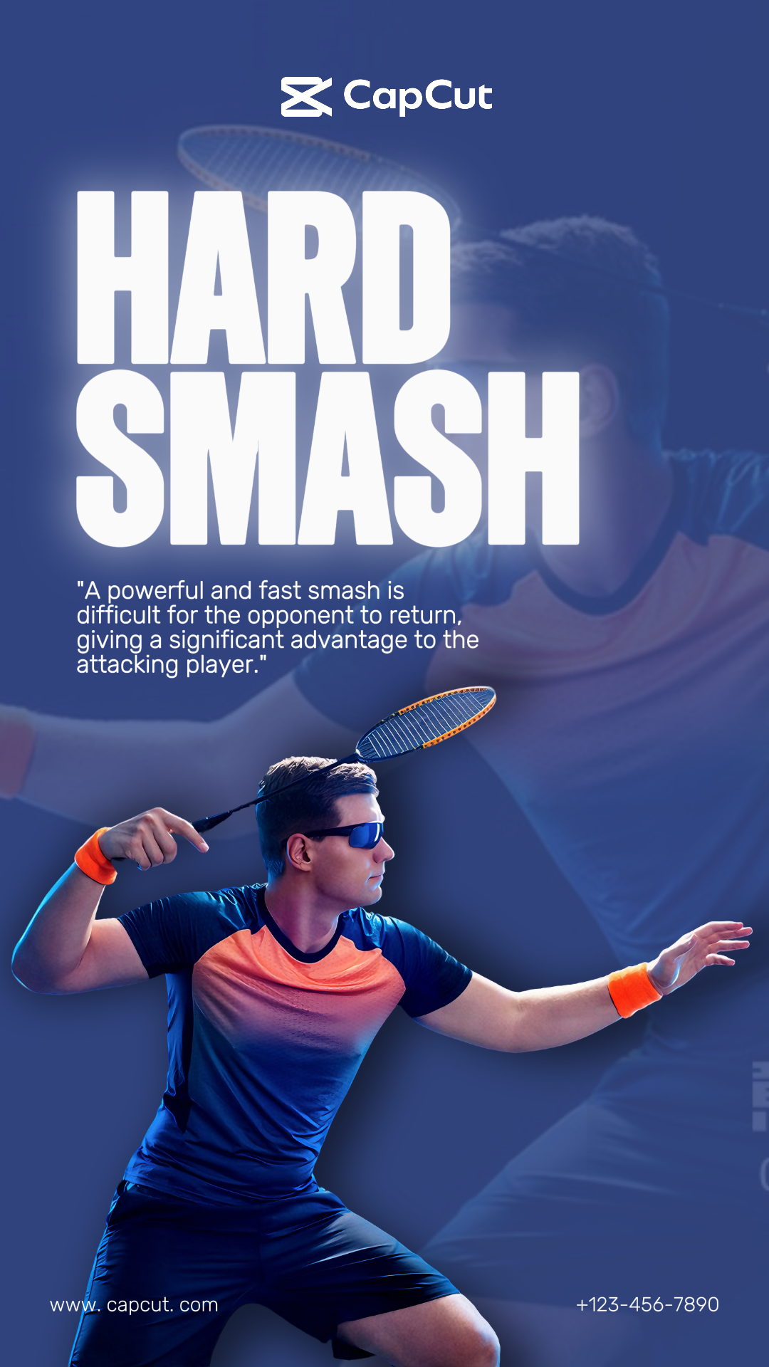 Sports and match marketing poster badminton