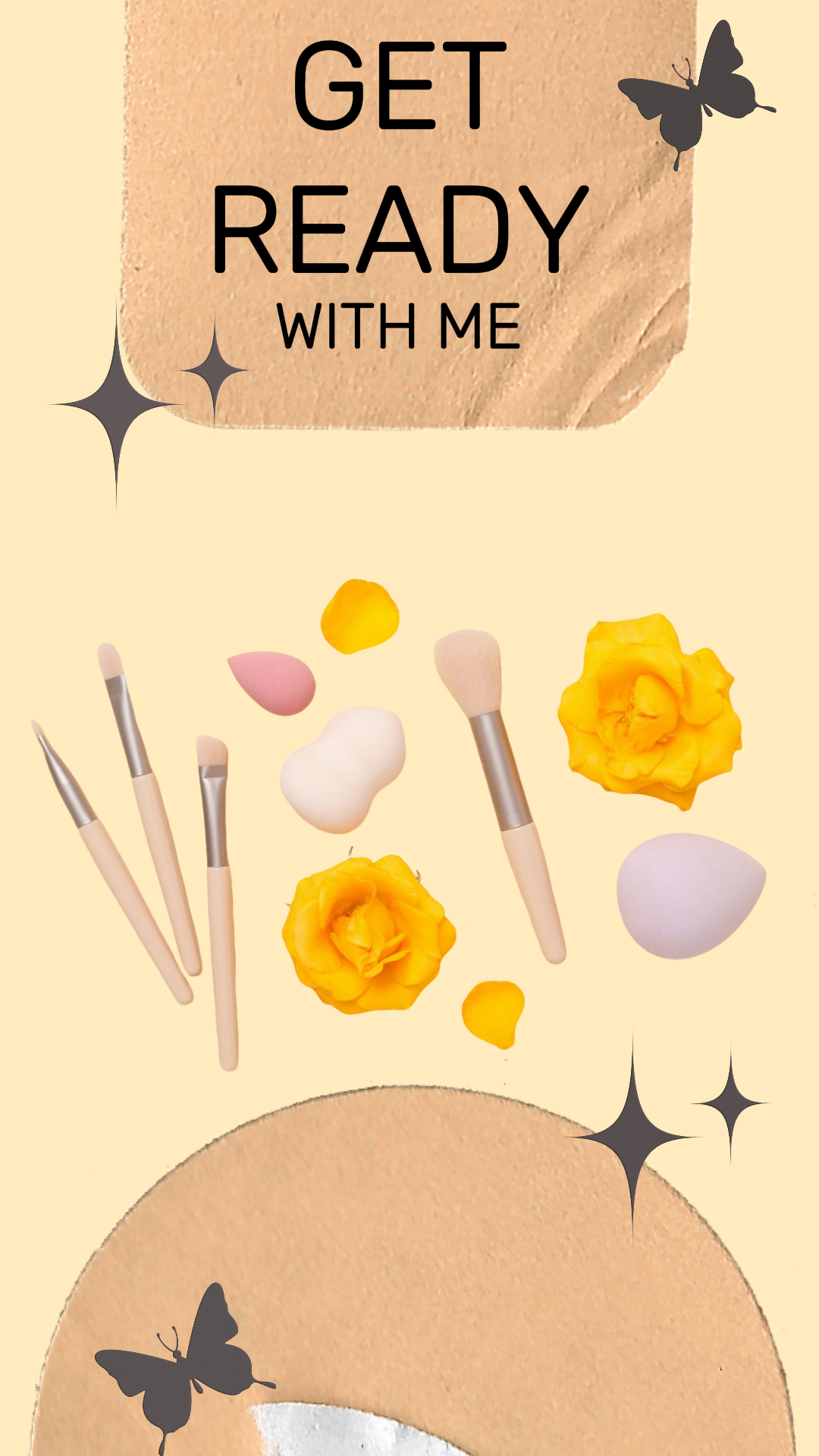 TikTok thumbnail get ready with me black orange