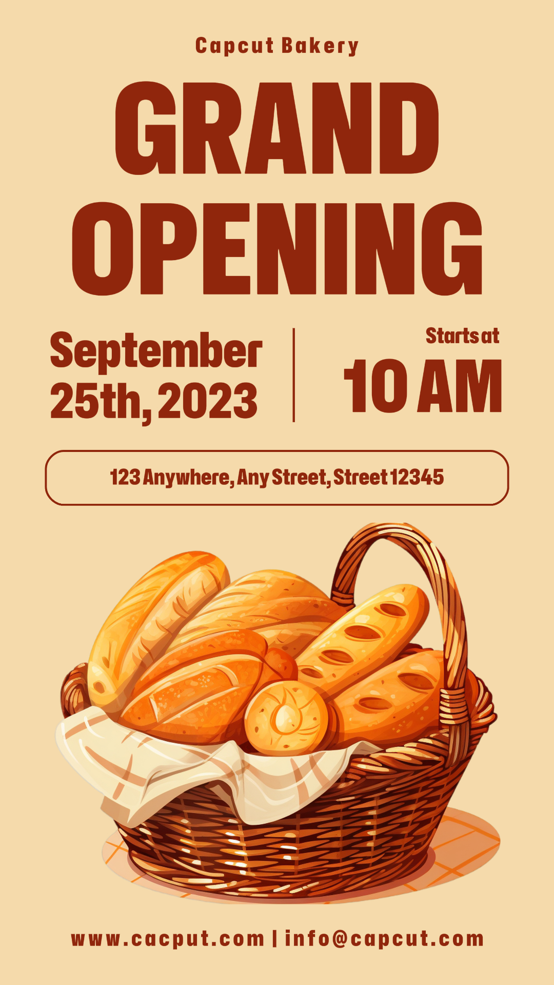 Grande Inauguração da Comida Bakey Shop História do Instagram