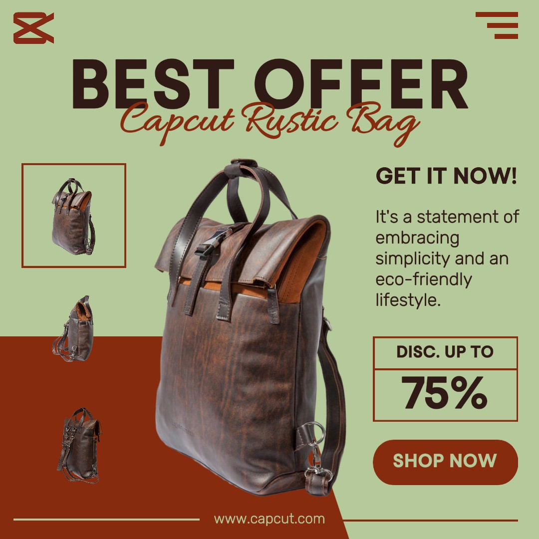 Bag Rustic Best Offer Discount Instagram Post Brown Green