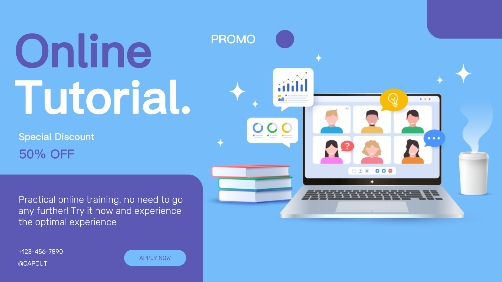 Online Tutorial Illustration Twitter Post