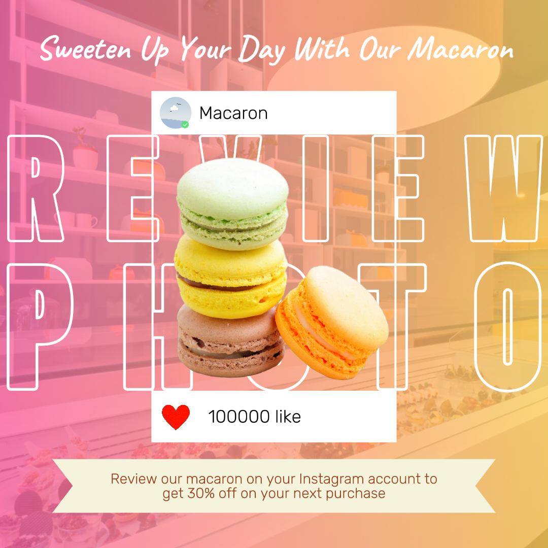 Dessert Macaron Promotion Instagram Post