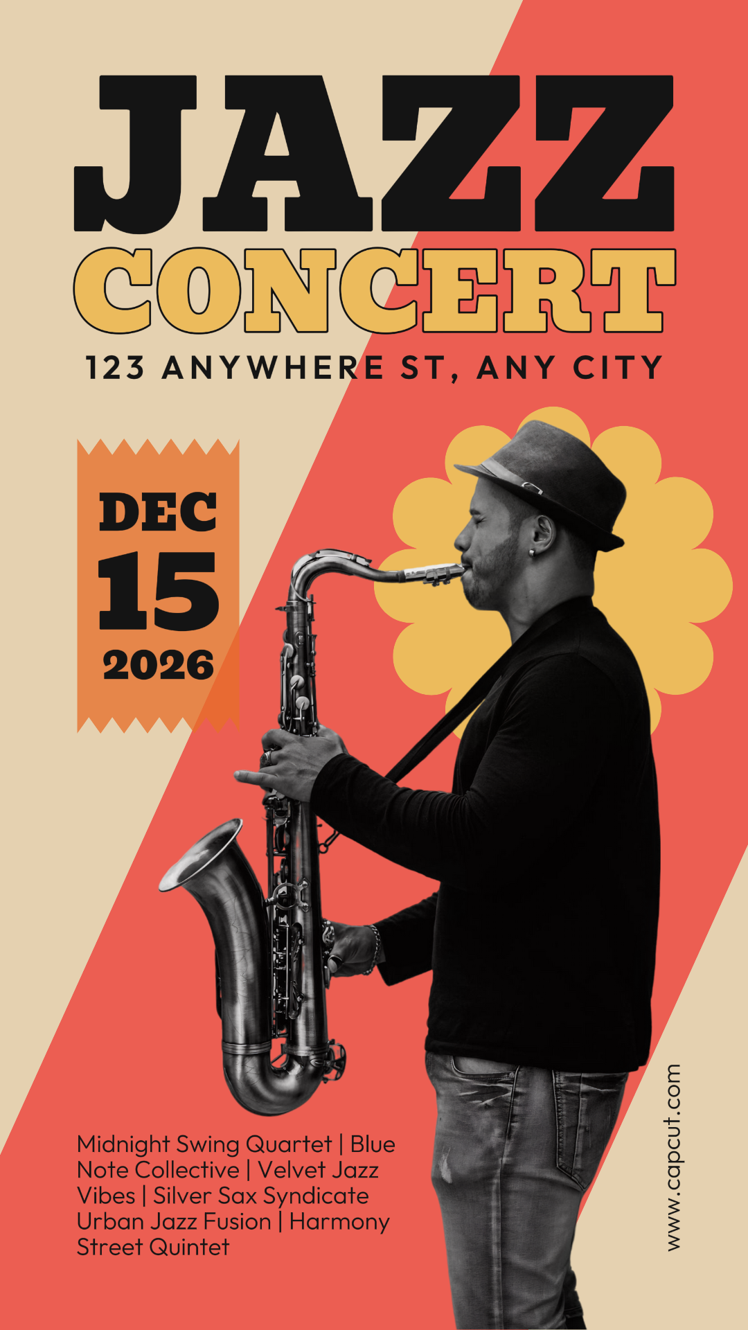 Hiburan live music poster instagram story konser jazz