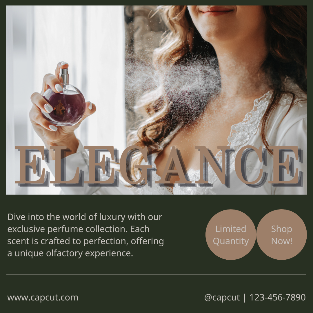 Beauty Care Marketing Poster Perfume Promotion Instagram Post Minimalist