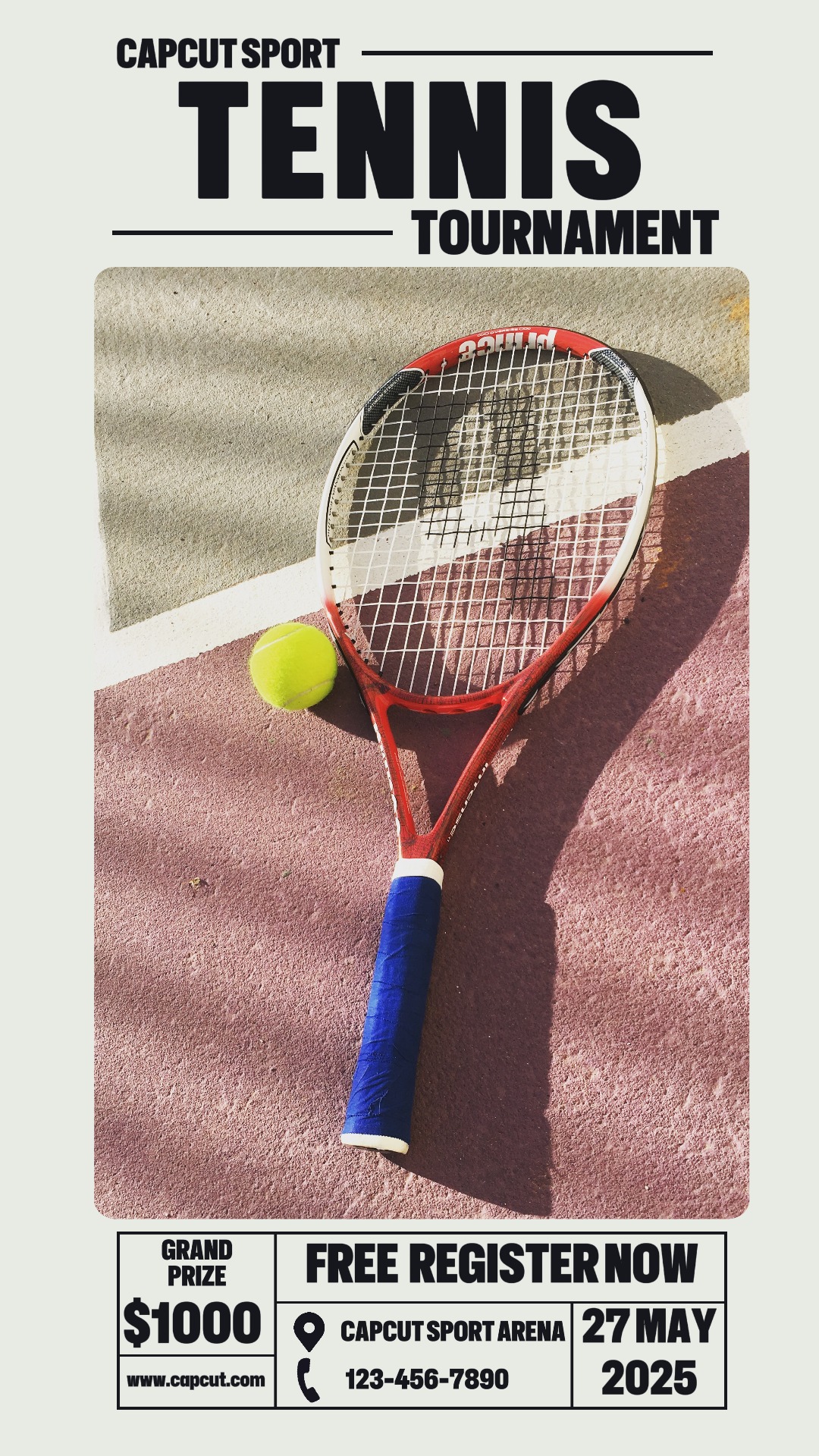 História do Instagram do Torneio de Tênis Esportivo