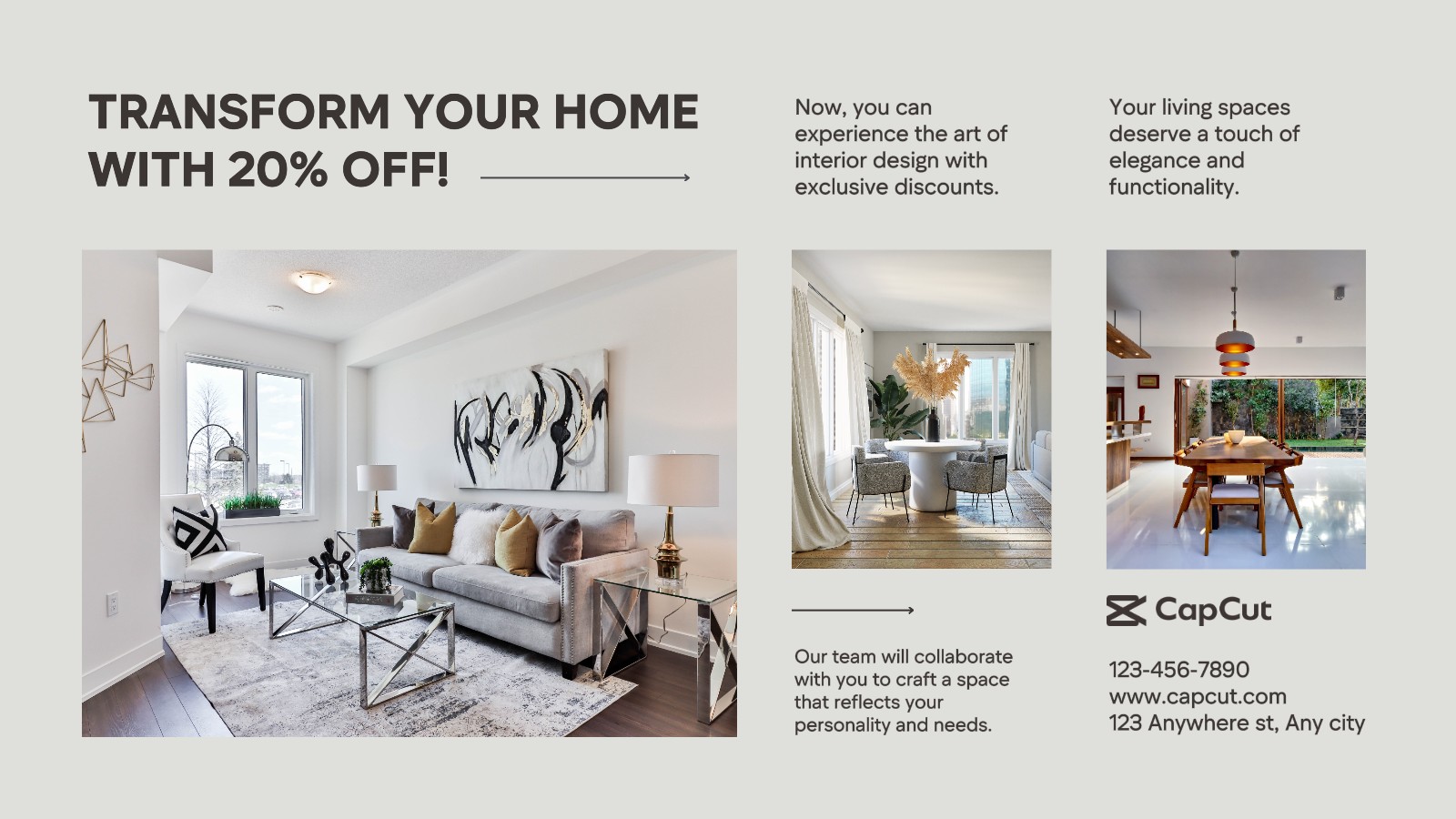 Interior design promotion twitter post