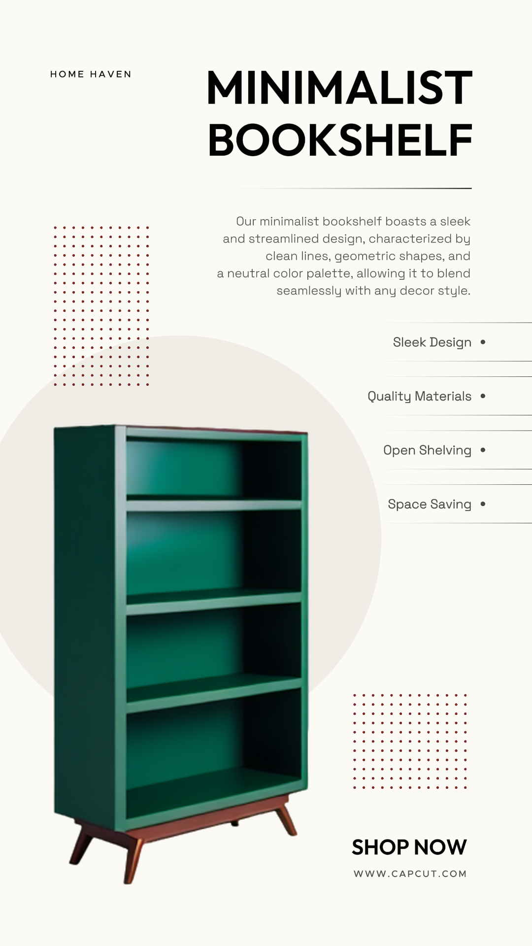 Cartel de marketing doméstico Venta de muebles Historia de Instagram Estilo minimalista