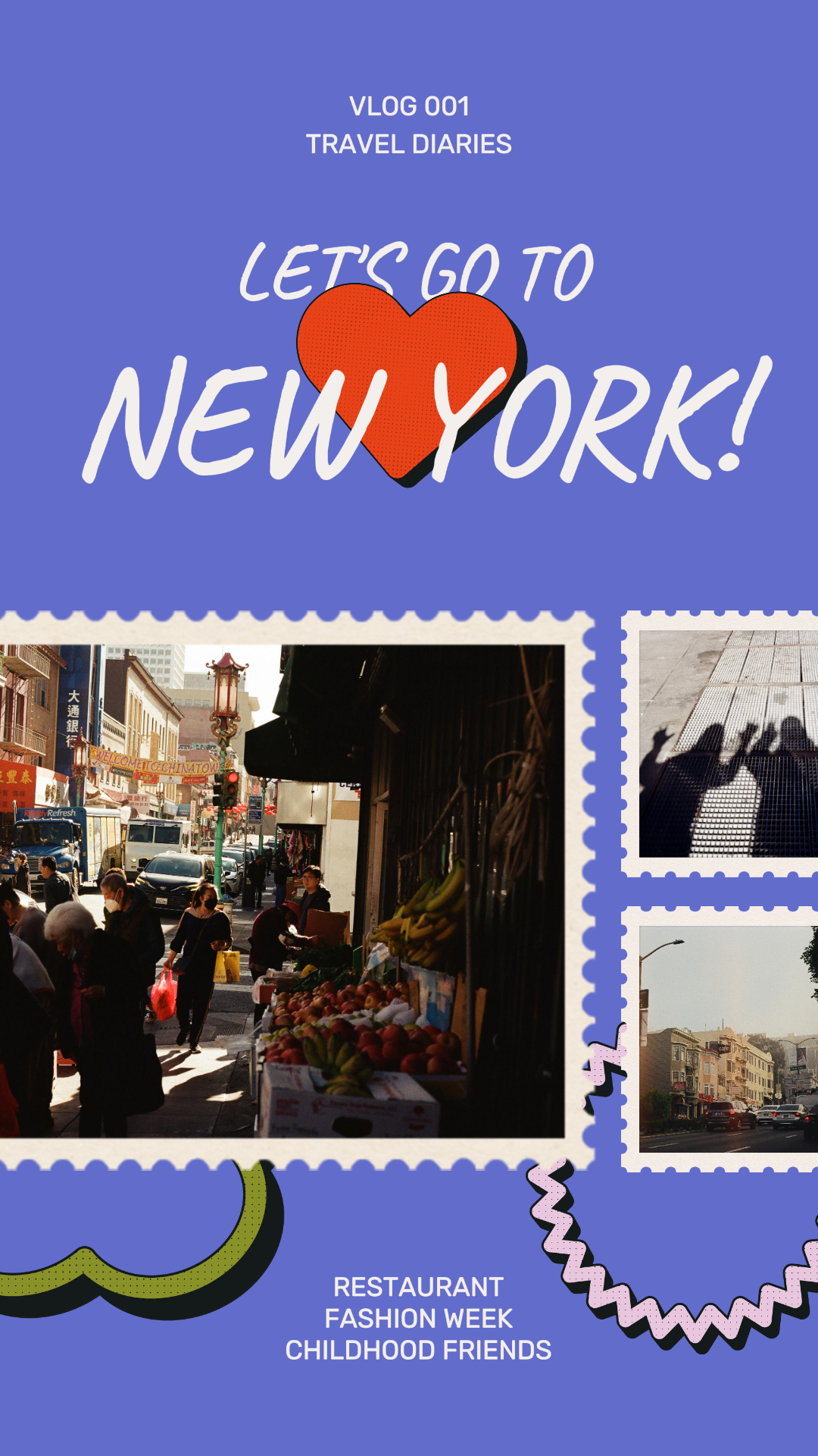 틱톡 썸네일 - 마케팅 포스터 여행 브이로그 재미있는 스타일