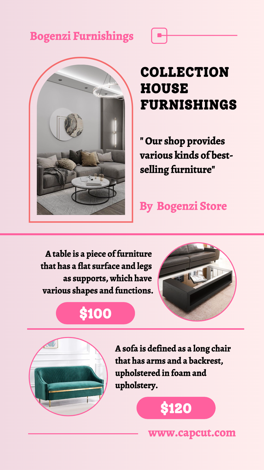 Furnishings House Product Display Instagram Story