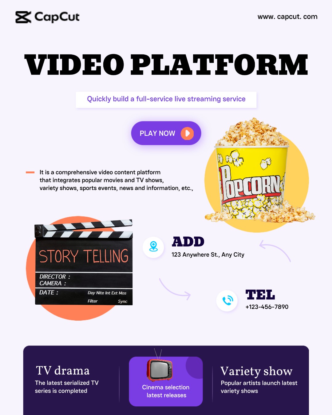 Plateforme vidéo de divertissement Prévisions Mignon