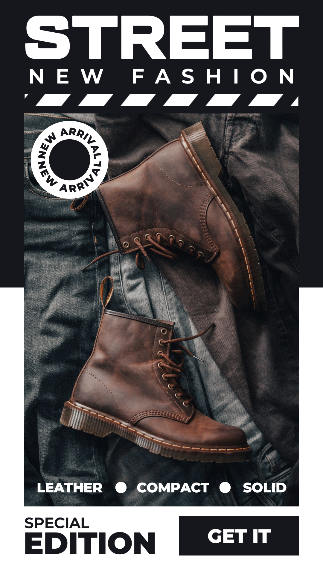 Ropa y zapatos Cartel de marketing Moda